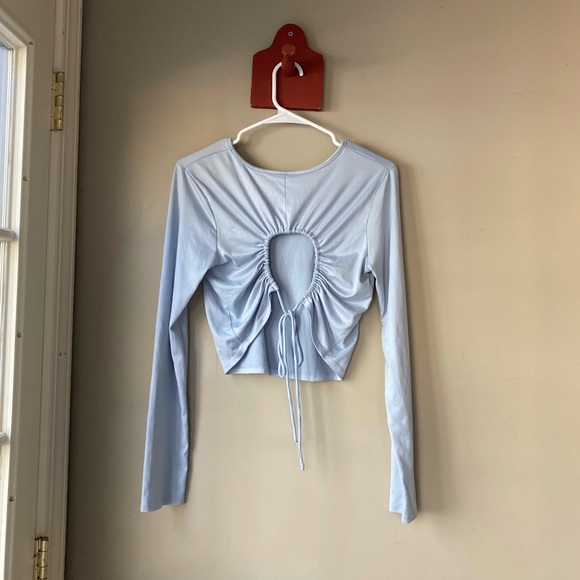 Homegirl Society Yen Yang Cropped Open/Tie Back Crop Top L - Picture 5 of 7